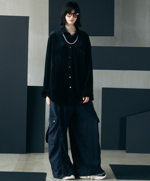 MAISON SPECIAL(メゾンスペシャル)の「《UNISEX》Cut-off Docking Prime-Wide Cargo Pants/カットオフドッキングプライムワイドカーゴパンツ【MAISON SPECIAL/メゾンスペシャル】■セットアップ対応■(カーゴパンツ・メンズ・チャコールグレー/ブラック・0/1/2)」の22枚目の写真