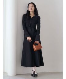 LAGUNAMOON | カラーカーデフォルムニットワンピース(ワンピース)