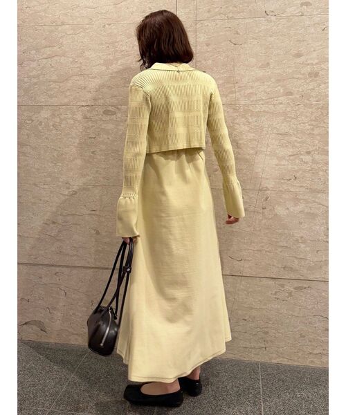 LAGUNAMOON（ラグナムーン）の「カラーカーデフォルムニットワンピース（ワンピース・レディース・ブラック/イエロー・MEDIUM/SMALL）」の4枚目の写真