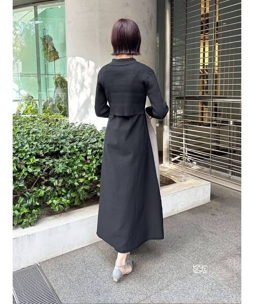 LAGUNAMOON（ラグナムーン）の「カラーカーデフォルムニットワンピース（ワンピース・レディース・ブラック/イエロー・MEDIUM/SMALL）」の8枚目の写真