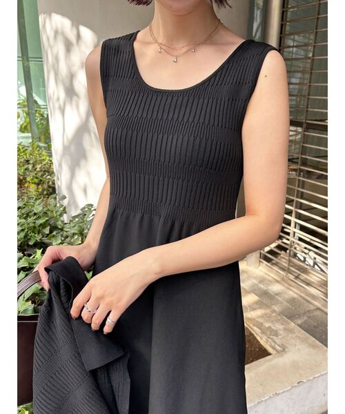 LAGUNAMOON（ラグナムーン）の「カラーカーデフォルムニットワンピース（ワンピース・レディース・ブラック/イエロー・MEDIUM/SMALL）」の12枚目の写真