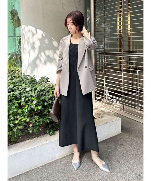 LAGUNAMOON（ラグナムーン）の「カラーカーデフォルムニットワンピース（ワンピース・レディース・ブラック/イエロー・MEDIUM/SMALL）」の13枚目の写真