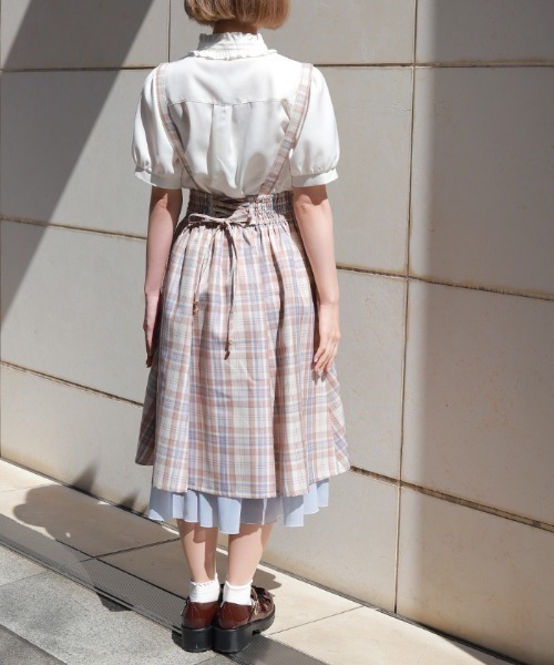 axes femme(アクシーズファム)の「サス付レースアップスカート(スカート・レディース・ブラック/ダークブラウン/パープル/グレー/ベージュ・FREE)」の10枚目の写真