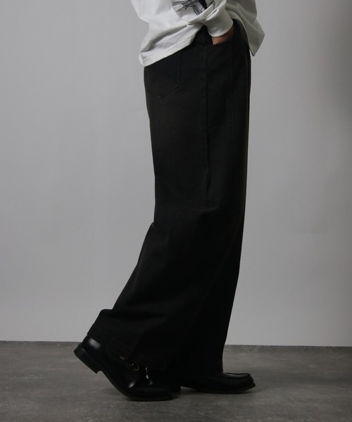 NYLAUS（ナイラス）の「【Nylaus】【セット商品】2026新作 チェーン付き ヴィンテージ バレルパンツ デニムパンツ カーブパンツ（デニムパンツ・メンズ・ネイビー/ブラック/ブルー/カモフラージュ・L/LL/M）」の19枚目の写真