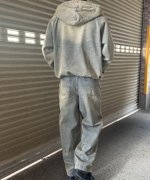 NYLAUS（ナイラス）の「【Nylaus】【セット商品】チェーン付き ヴィンテージ バレルパンツ デニムパンツ カーブパンツ（デニムパンツ・メンズ・ネイビー/ブラック/ブルー/カモフラージュ・L/LL/M）」の21枚目の写真
