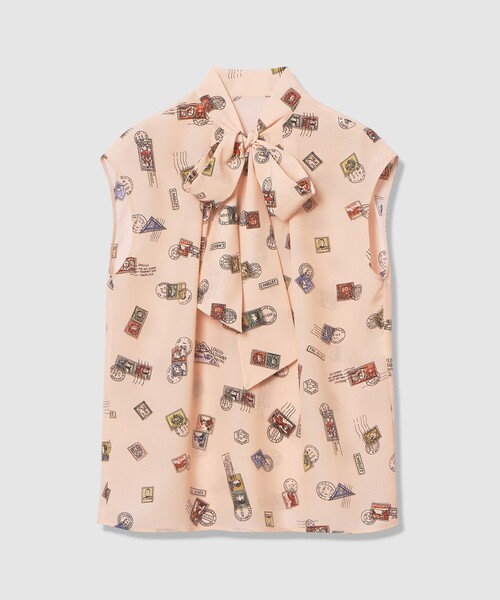 LOULOU WILLOUGHBY（ルルウィルビー）の「WEB 一部店舗限定【LOULOU WILLOUGHBY】レタープリントリボンブラウス（シャツ/ブラウス・レディース・ピンク/ネイビー・2）」の10枚目の写真