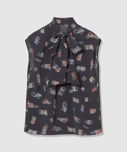 LOULOU WILLOUGHBY（ルルウィルビー）の「WEB 一部店舗限定【LOULOU WILLOUGHBY】レタープリントリボンブラウス（シャツ/ブラウス・レディース・ピンク/ネイビー・2）」の18枚目の写真