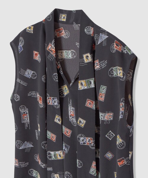 LOULOU WILLOUGHBY（ルルウィルビー）の「WEB 一部店舗限定【LOULOU WILLOUGHBY】レタープリントリボンブラウス（シャツ/ブラウス・レディース・ピンク/ネイビー・2）」の21枚目の写真