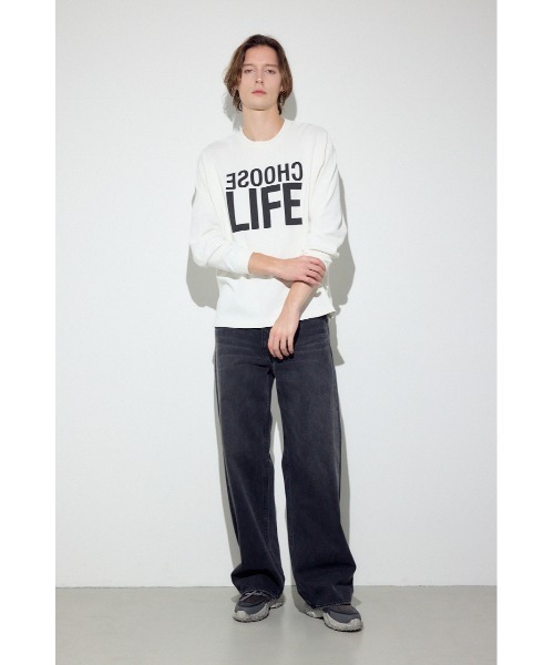 AZUL by moussy(アズールバイマウジー)の「CHOOSE LIFE長袖Tシャツ(Tシャツ/カットソー・メンズ・ブラック/ホワイト・LARGE/MEDIUM/SMALL)」の11枚目の写真