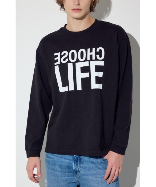 AZUL by moussy(アズールバイマウジー)の「CHOOSE LIFE長袖Tシャツ(Tシャツ/カットソー・メンズ・ブラック/ホワイト・LARGE/MEDIUM/SMALL)」の19枚目の写真