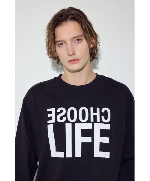 AZUL by moussy(アズールバイマウジー)の「CHOOSE LIFE長袖Tシャツ(Tシャツ/カットソー・メンズ・ブラック/ホワイト・LARGE/MEDIUM/SMALL)」の20枚目の写真
