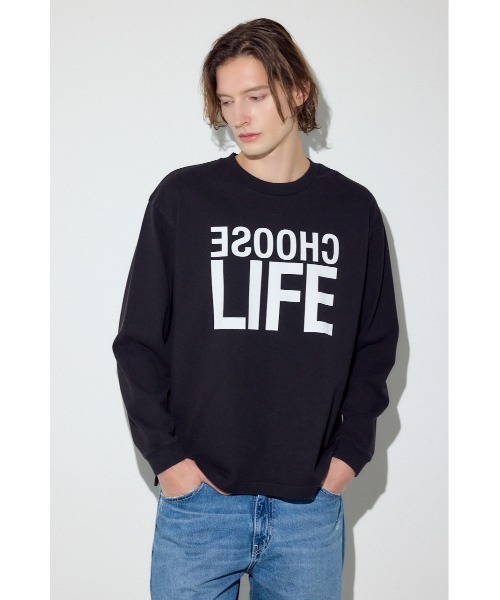 AZUL by moussy(アズールバイマウジー)の「CHOOSE LIFE長袖Tシャツ(Tシャツ/カットソー・メンズ・ブラック/ホワイト・LARGE/MEDIUM/SMALL)」の21枚目の写真
