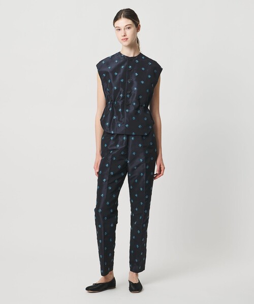 LOEFF（ロエフ）の「＜LOEFF＞ピンポンツリースポンジ ジャガード ベスト（ベスト・レディース・ネイビー・FREE）」の6枚目の写真