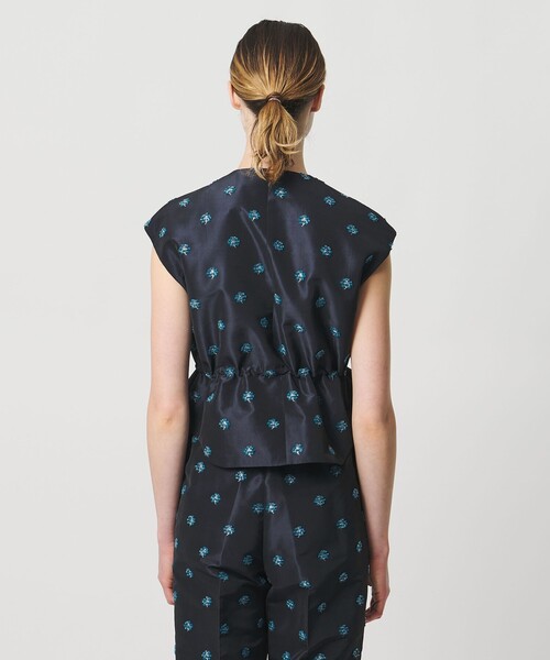 LOEFF（ロエフ）の「＜LOEFF＞ピンポンツリースポンジ ジャガード ベスト（ベスト・レディース・ネイビー・FREE）」の10枚目の写真