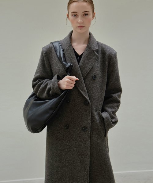 NICK&NICOLE(ニックアンドニコール)の「TAILORED DOUBLE COAT_CHARCOAL(チェスターコート・レディース・その他・FREE)」の2枚目の写真