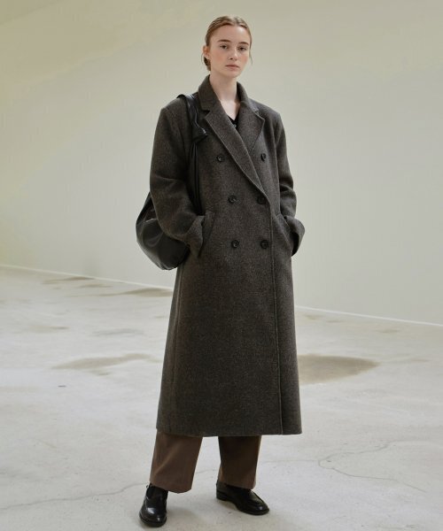 NICK&NICOLE(ニックアンドニコール)の「TAILORED DOUBLE COAT_CHARCOAL(チェスターコート・レディース・その他・FREE)」の3枚目の写真