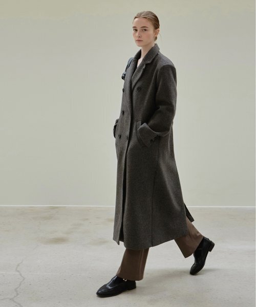 NICK&NICOLE(ニックアンドニコール)の「TAILORED DOUBLE COAT_CHARCOAL(チェスターコート・レディース・その他・FREE)」の4枚目の写真