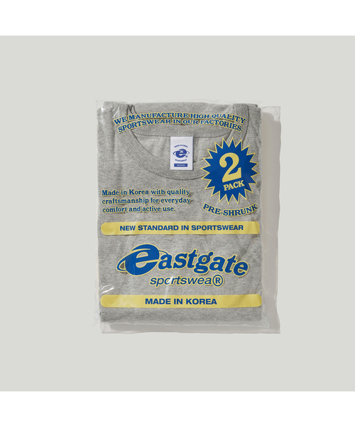 EASTGATE（イーストゲート）の「[2-PACK] 1012 ミッドウェイトTシャツ（Tシャツ/カットソー・レディース・ホワイト/ブラック/ネイビー/ヘザーグレー・SMALL/MEDIUM/LARGE/X-LARGE）」の3枚目の写真