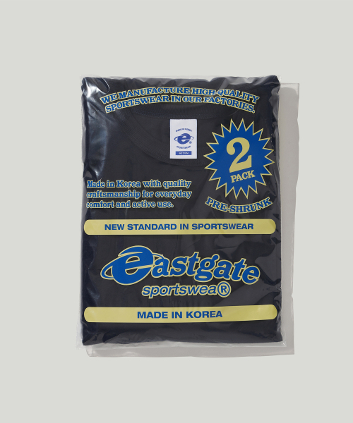 EASTGATE（イーストゲート）の「[2-PACK] 1012 ミッドウェイトTシャツ（Tシャツ/カットソー・レディース・ホワイト/ブラック/ネイビー/ヘザーグレー・SMALL/MEDIUM/LARGE/X-LARGE）」の12枚目の写真