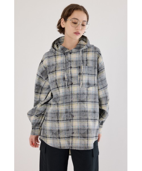 RODEO CROWNS WIDE BOWL（ロデオクラウンズワイドボウル）の「ヴィンテージチェックフードシャツ（シャツ/ブラウス・レディース・ブラック系その他/ブルー系その他/ピンク系その他・FREE）」の14枚目の写真