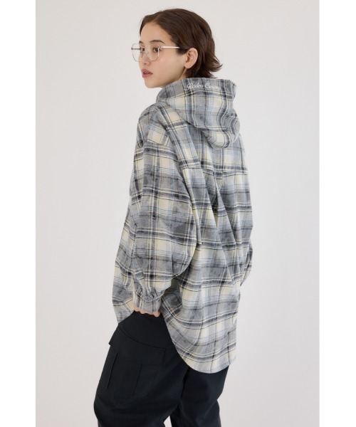 RODEO CROWNS WIDE BOWL（ロデオクラウンズワイドボウル）の「ヴィンテージチェックフードシャツ（シャツ/ブラウス・レディース・ブラック系その他/ブルー系その他/ピンク系その他・FREE）」の16枚目の写真