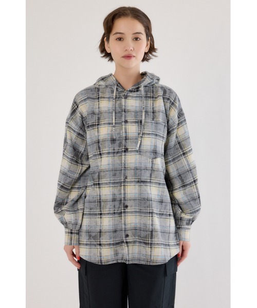 RODEO CROWNS WIDE BOWL（ロデオクラウンズワイドボウル）の「ヴィンテージチェックフードシャツ（シャツ/ブラウス・レディース・ブラック系その他/ブルー系その他/ピンク系その他・FREE）」の21枚目の写真