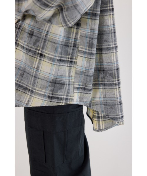 RODEO CROWNS WIDE BOWL（ロデオクラウンズワイドボウル）の「ヴィンテージチェックフードシャツ（シャツ/ブラウス・レディース・ブラック系その他/ブルー系その他/ピンク系その他・FREE）」の6枚目の写真