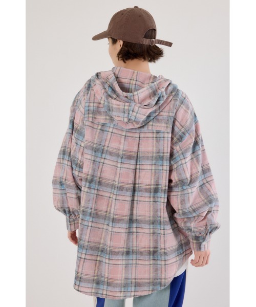 RODEO CROWNS WIDE BOWL（ロデオクラウンズワイドボウル）の「ヴィンテージチェックフードシャツ（シャツ/ブラウス・レディース・ブラック系その他/ブルー系その他/ピンク系その他・FREE）」の11枚目の写真