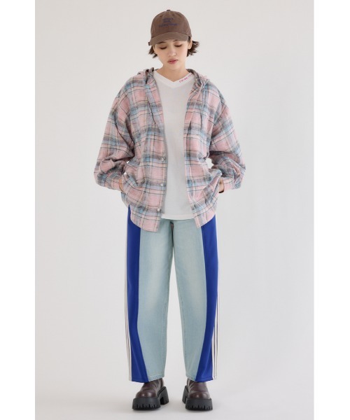 RODEO CROWNS WIDE BOWL（ロデオクラウンズワイドボウル）の「ヴィンテージチェックフードシャツ（シャツ/ブラウス・レディース・ブラック系その他/ブルー系その他/ピンク系その他・FREE）」の12枚目の写真