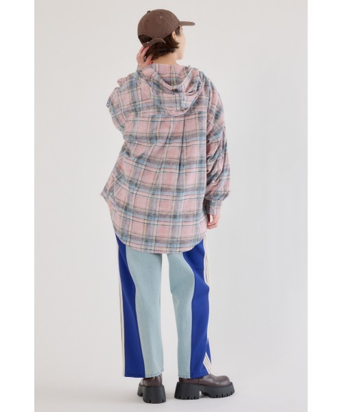 RODEO CROWNS WIDE BOWL（ロデオクラウンズワイドボウル）の「ヴィンテージチェックフードシャツ（シャツ/ブラウス・レディース・ブラック系その他/ブルー系その他/ピンク系その他・FREE）」の13枚目の写真