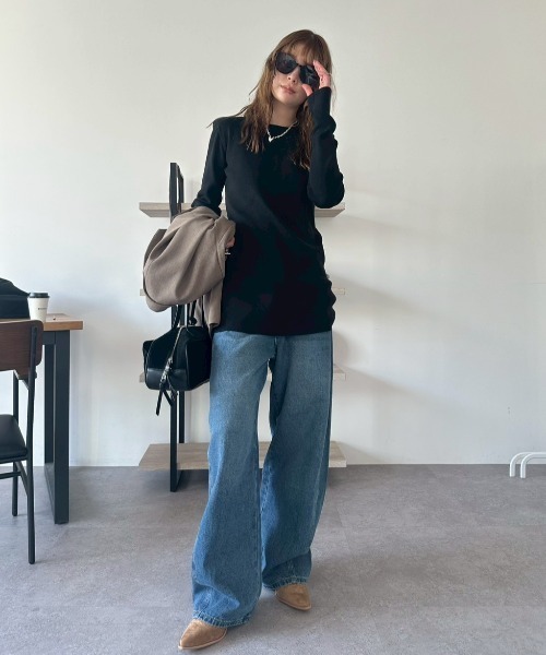 HANNE（アン）の「カーブシルエットデニムパンツ（デニムパンツ・レディース・ブルー・S/M）」の16枚目の写真