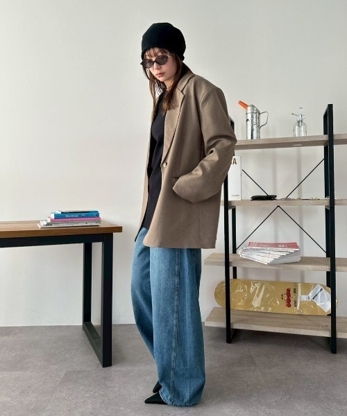 HANNE（アン）の「カーブシルエットデニムパンツ（デニムパンツ・レディース・ブルー・S/M）」の12枚目の写真