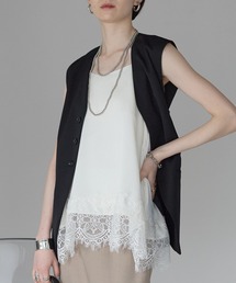 each | 裾レースロングキャミソール(キャミソール)