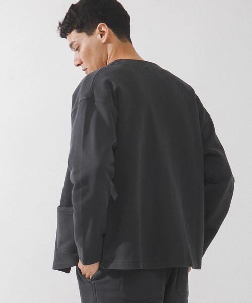 URBAN RESEARCH Sonny Label（アーバンリサーチサニーレーベル）の「スウェットVネックカーディガン（スウェット・メンズ・チャコールグレー/ネイビー・MEDIUM/LARGE）」の5枚目の写真