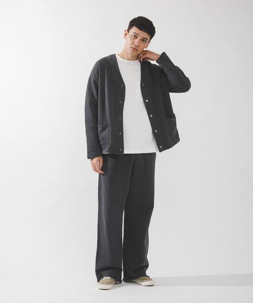 URBAN RESEARCH Sonny Label（アーバンリサーチサニーレーベル）の「スウェットVネックカーディガン（スウェット・メンズ・チャコールグレー/ネイビー・MEDIUM/LARGE）」の6枚目の写真