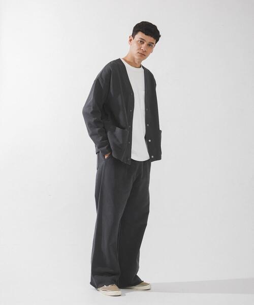 URBAN RESEARCH Sonny Label（アーバンリサーチサニーレーベル）の「スウェットVネックカーディガン（スウェット・メンズ・チャコールグレー/ネイビー・MEDIUM/LARGE）」の7枚目の写真
