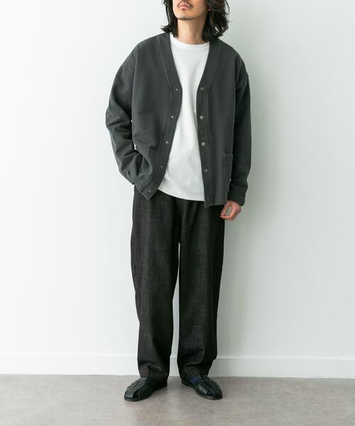 URBAN RESEARCH Sonny Label（アーバンリサーチサニーレーベル）の「スウェットVネックカーディガン（スウェット・メンズ・チャコールグレー/ネイビー・MEDIUM/LARGE）」の13枚目の写真