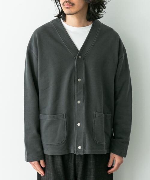 URBAN RESEARCH Sonny Label（アーバンリサーチサニーレーベル）の「スウェットVネックカーディガン（スウェット・メンズ・チャコールグレー/ネイビー・MEDIUM/LARGE）」の17枚目の写真