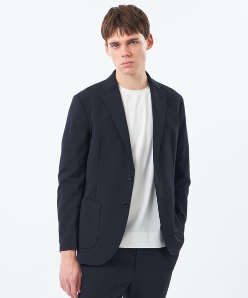 MACKINTOSH PHILOSOPHY(マッキントッシュ フィロソフィー)の「ブリテック イージージャケット オックス調ダブルクロス(テーラードジャケット・メンズ・ダークネイビー/グリーン系その他2・38/40)」の1枚目の写真