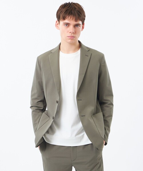 MACKINTOSH PHILOSOPHY(マッキントッシュ フィロソフィー)の「ブリテック イージージャケット オックス調ダブルクロス(テーラードジャケット・メンズ・ダークネイビー/グリーン系その他2・38/40)」の2枚目の写真