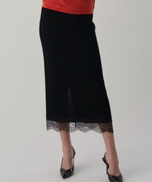 Henon.（ヘノン）の「SHEER RIB KNIT SKIRT（スカート）」