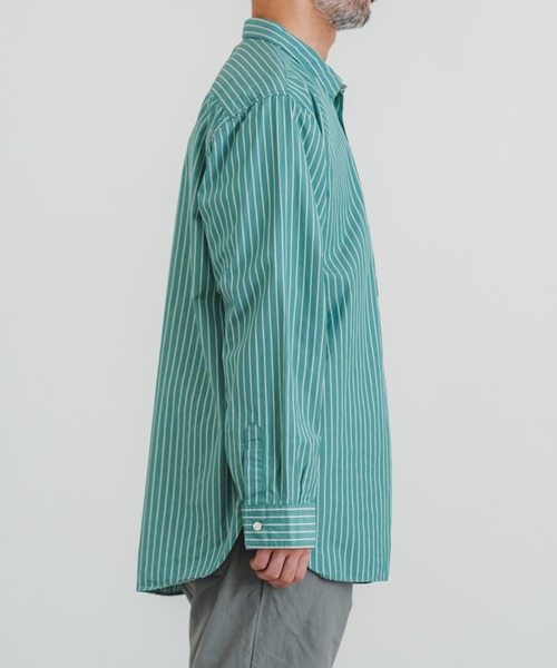 quadro(クオドロ)の「スーピマコットンルーズレギュラーシャツ(シャツ/ブラウス・メンズ・グリーン/グレー・MEDIUM/LARGE)」の21枚目の写真