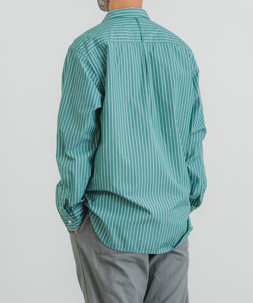 quadro(クオドロ)の「スーピマコットンルーズレギュラーシャツ(シャツ/ブラウス・メンズ・グリーン/グレー・MEDIUM/LARGE)」の22枚目の写真