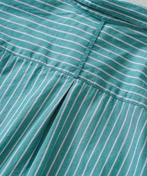 quadro(クオドロ)の「スーピマコットンルーズレギュラーシャツ(シャツ/ブラウス・メンズ・グリーン/グレー・MEDIUM/LARGE)」の9枚目の写真