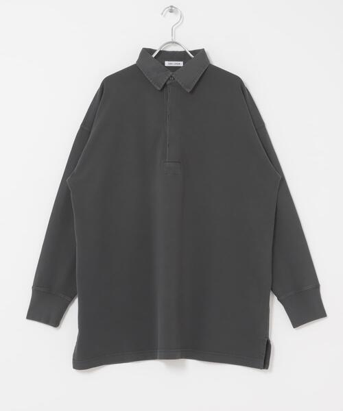 FORK&SPOON(フォークアンドスプーン)の「FORK&SPOON ガーメントダイビッグラガーシャツ(Tシャツ/カットソー・レディース・アイボリー/チャコールグレー・1)」の10枚目の写真