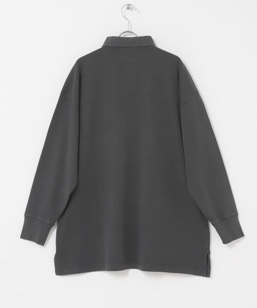 FORK&SPOON(フォークアンドスプーン)の「FORK&SPOON ガーメントダイビッグラガーシャツ(Tシャツ/カットソー・レディース・アイボリー/チャコールグレー・1)」の13枚目の写真