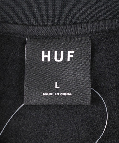 HUF(ハフ)の「【C-HUF3】【HUF/ハフ】TRANSIT AUTHORITY CREWNECK SWEAT PF00760(スウェット・メンズ・ブラック・SMALL/LARGE/MEDIUM)」の8枚目の写真