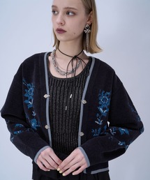 HARE | チャイナガラVニットカーディガン(HARE)(カーディガン/ボレロ)