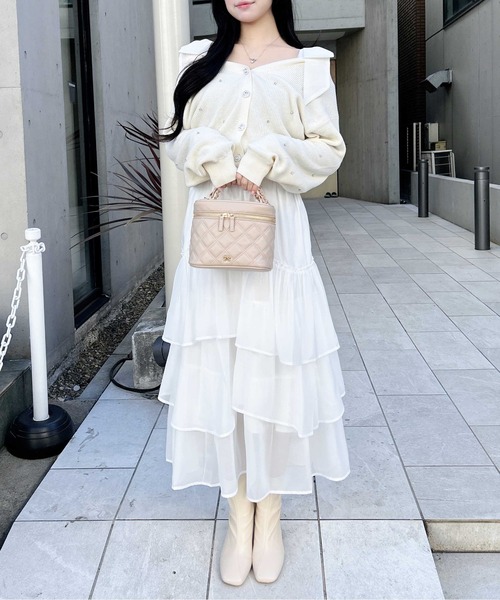 INGNI(イング)の「シアーティアードスカート(スカート・レディース・グレー/オフホワイト/ブラック/ドット・FREE)」の10枚目の写真