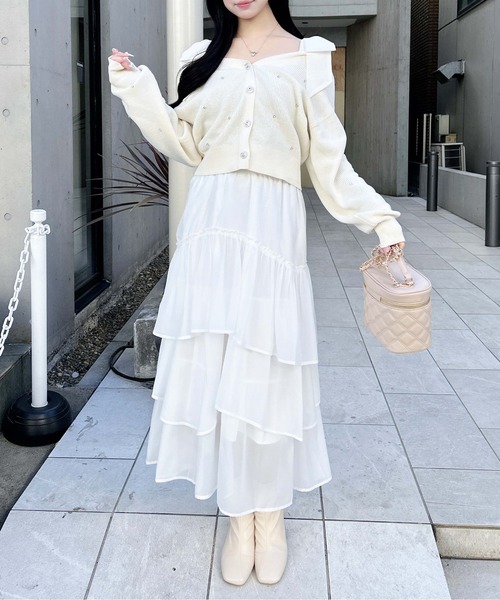 INGNI(イング)の「シアーティアードスカート(スカート・レディース・グレー/オフホワイト/ブラック/ドット・FREE)」の11枚目の写真